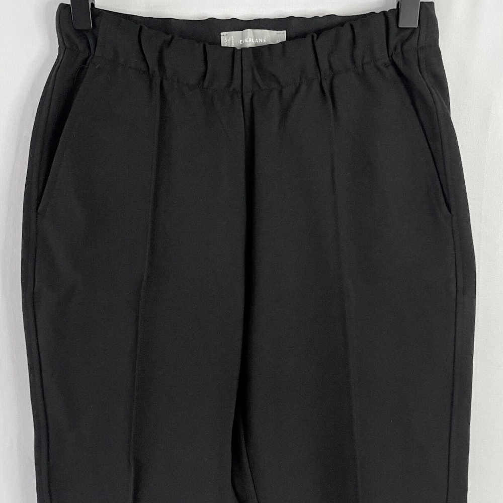 New Everlane The Dream Pant Elastic Waist Tapered Leg Knit Pants Black Size XS - Picture 5 of 16